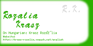 rozalia krasz business card